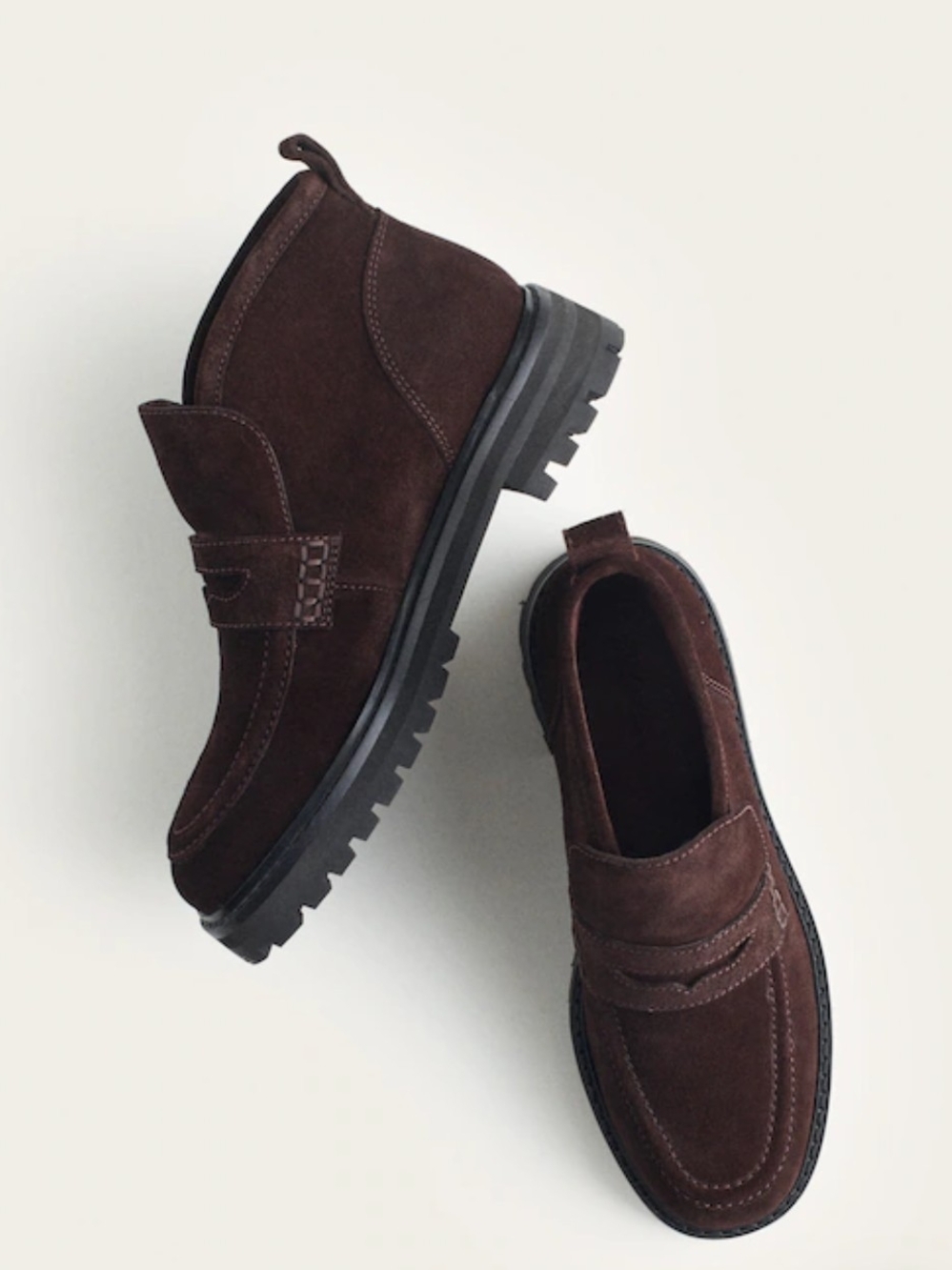 Madewell Ryder Ankle Boot Loafer Coffee Bean Brown Suede Women's Size 9.5 New!